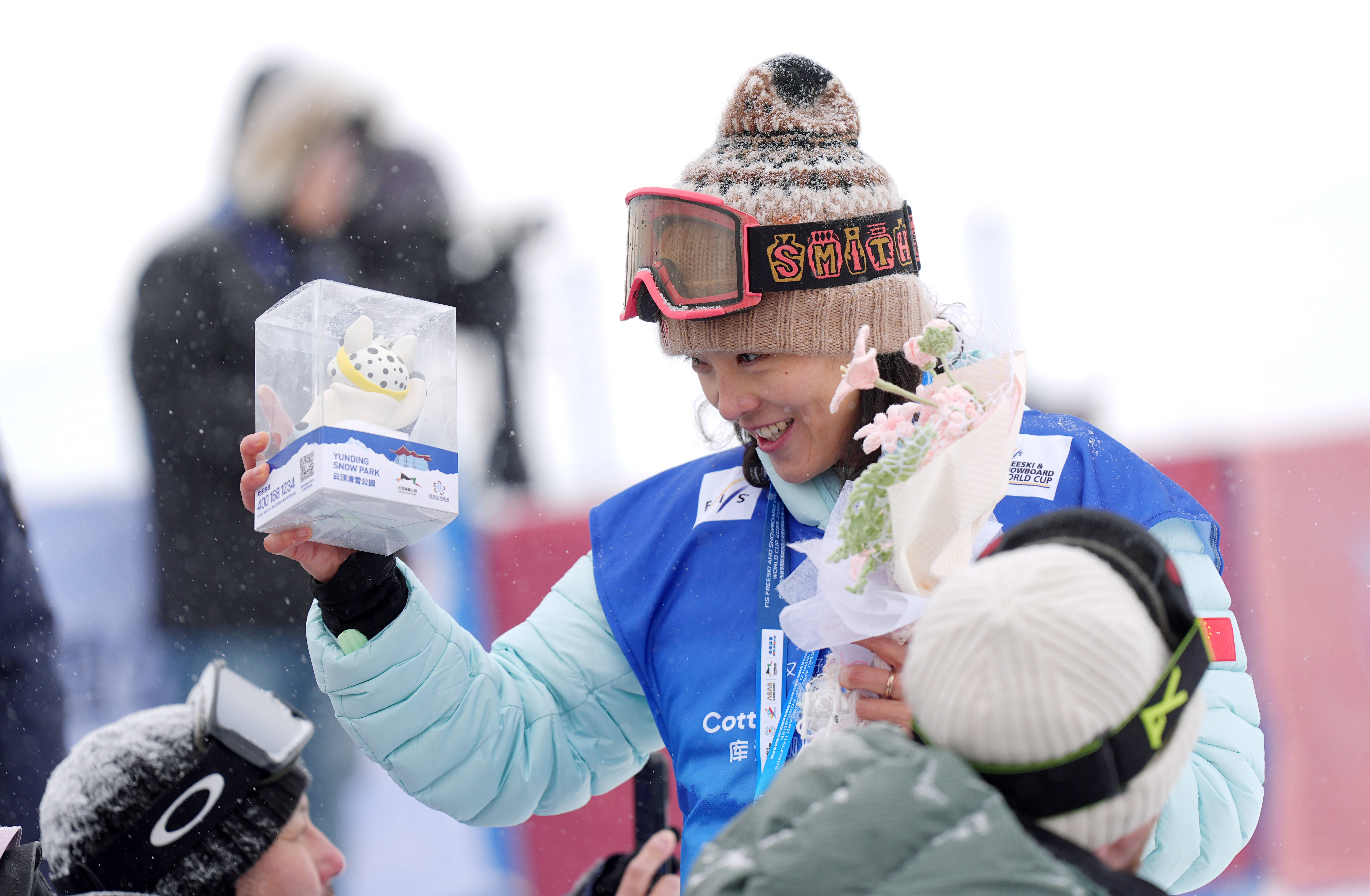 （体育）单板滑雪——U型场地技巧世界杯：蔡雪桐获季军