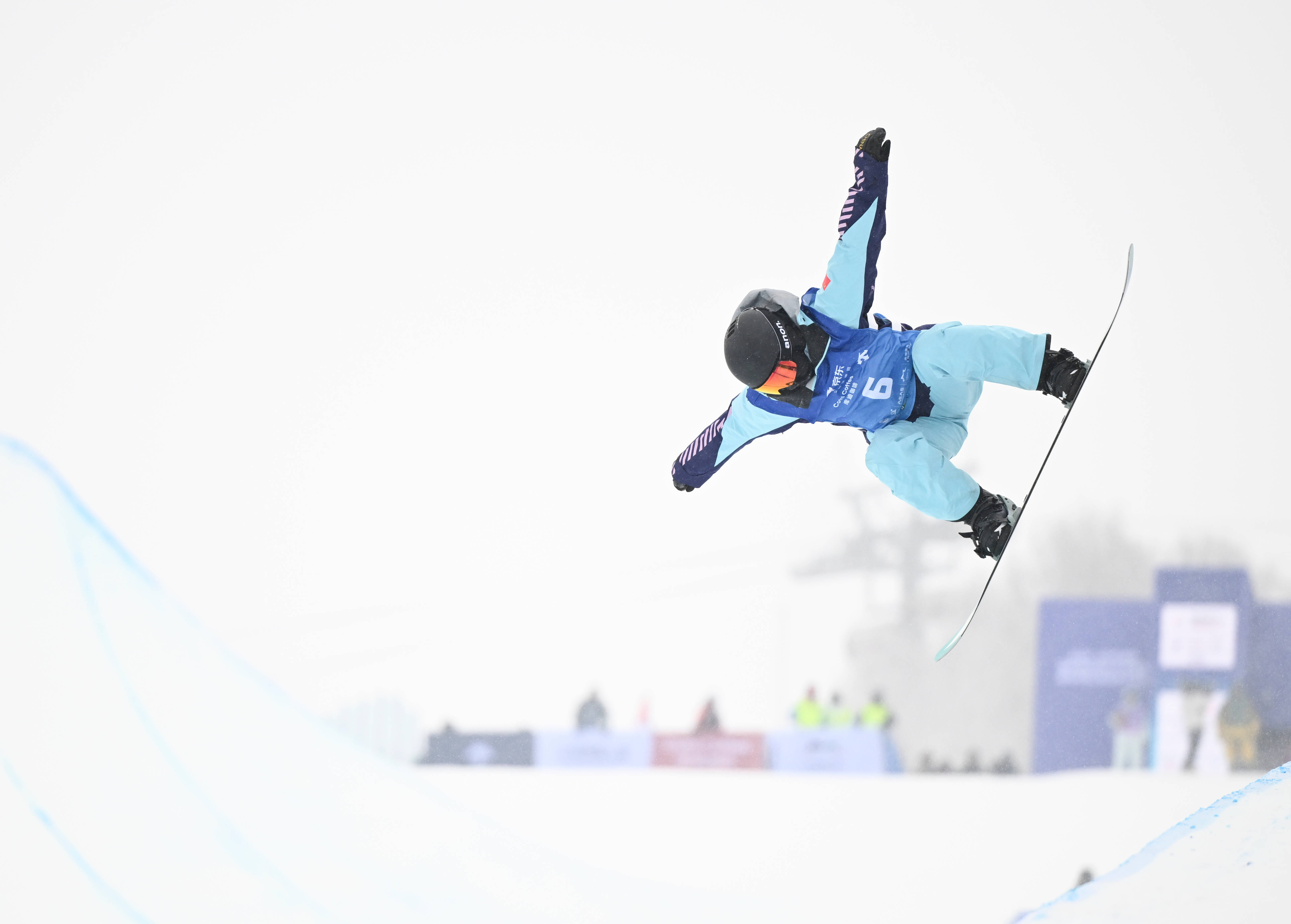 （体育）单板滑雪——U型场地技巧世界杯：蔡雪桐获季军
